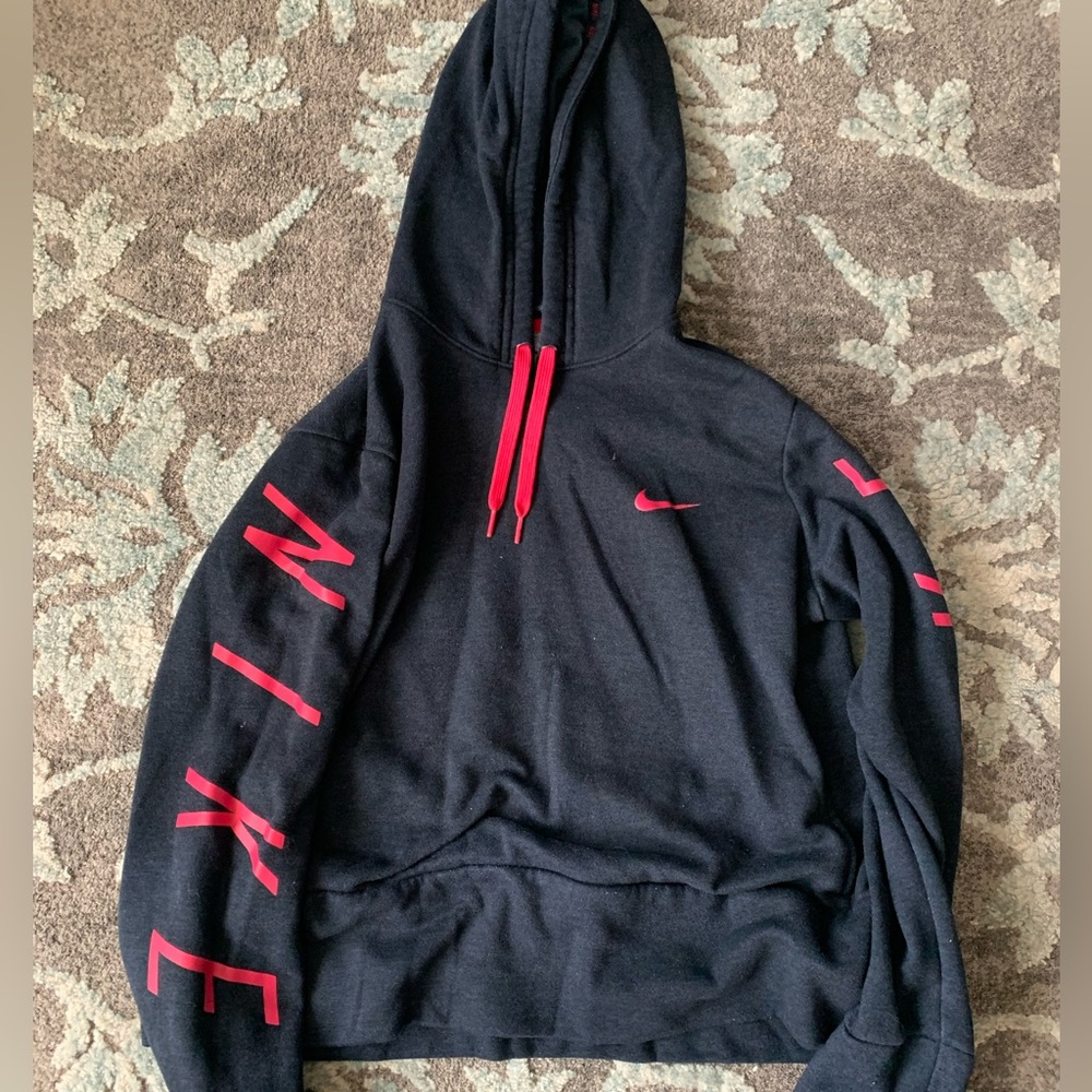 Dark blue Nike hoodie, size is Large